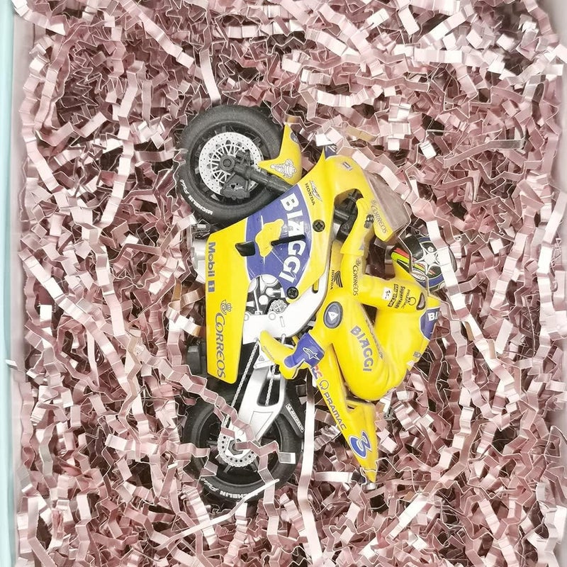 Keoferlo Shredded Paper Pink Basket Filler 1/2 LB Gift Box Crinkle Cut Paper Shredded Stuffing Rose Pink Grass for Easter Packing Shipping Decorations Wrappings - Image 2